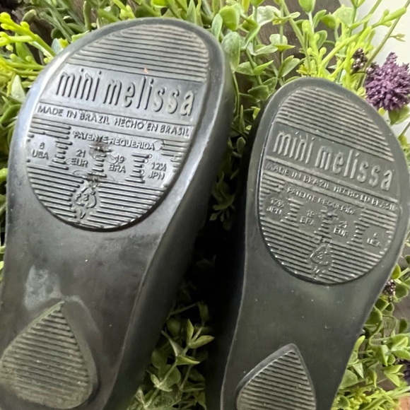 Mini Melissa Kissing Mickey Minnie Disney Mary Janes Shoes Sandals Black size 6 - Picture 9 of 9